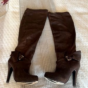 Knee high leather boots
